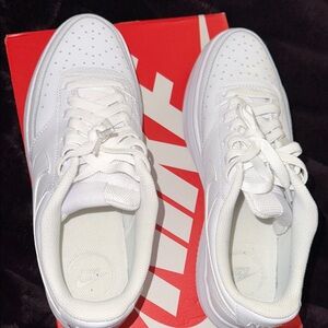 Nike All-White Athletic Shoes